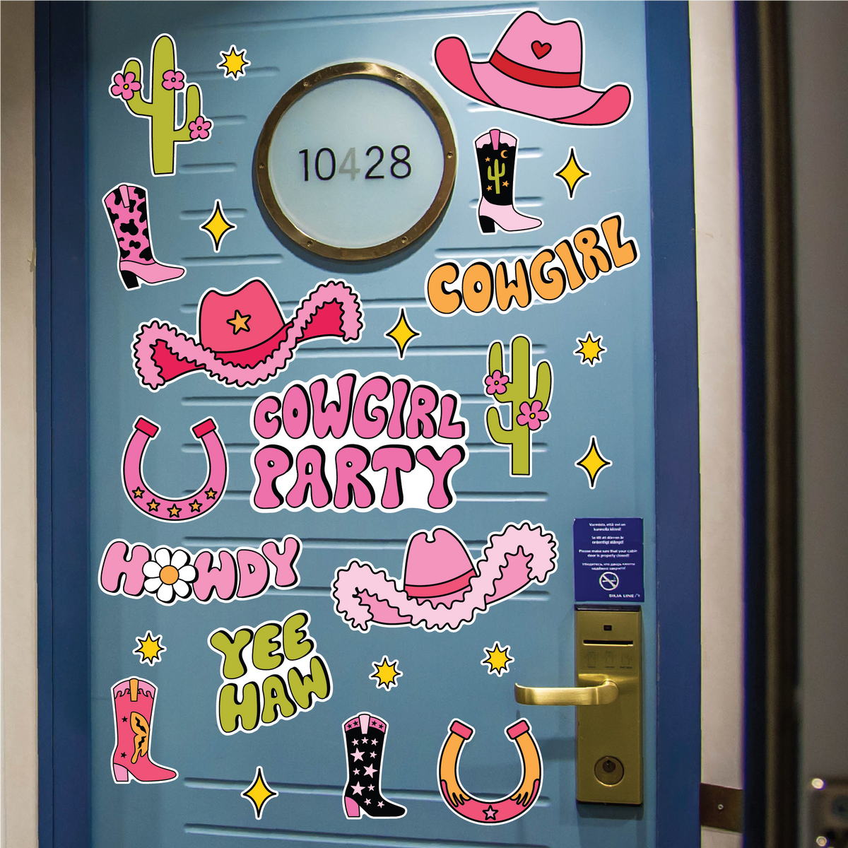 25 Piece Pink Howdy Magnets | Party Decorations | Birthday Magnets ...