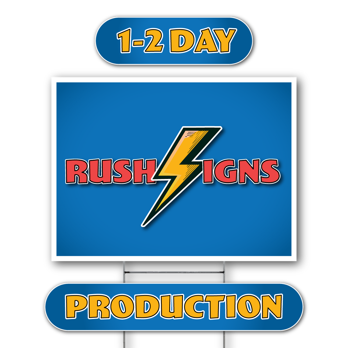 RUSH 18x24 Yard Signs | Fast Custom Signs with Stakes | Banner Giant